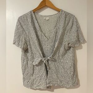 Polka Dot Wrap Top